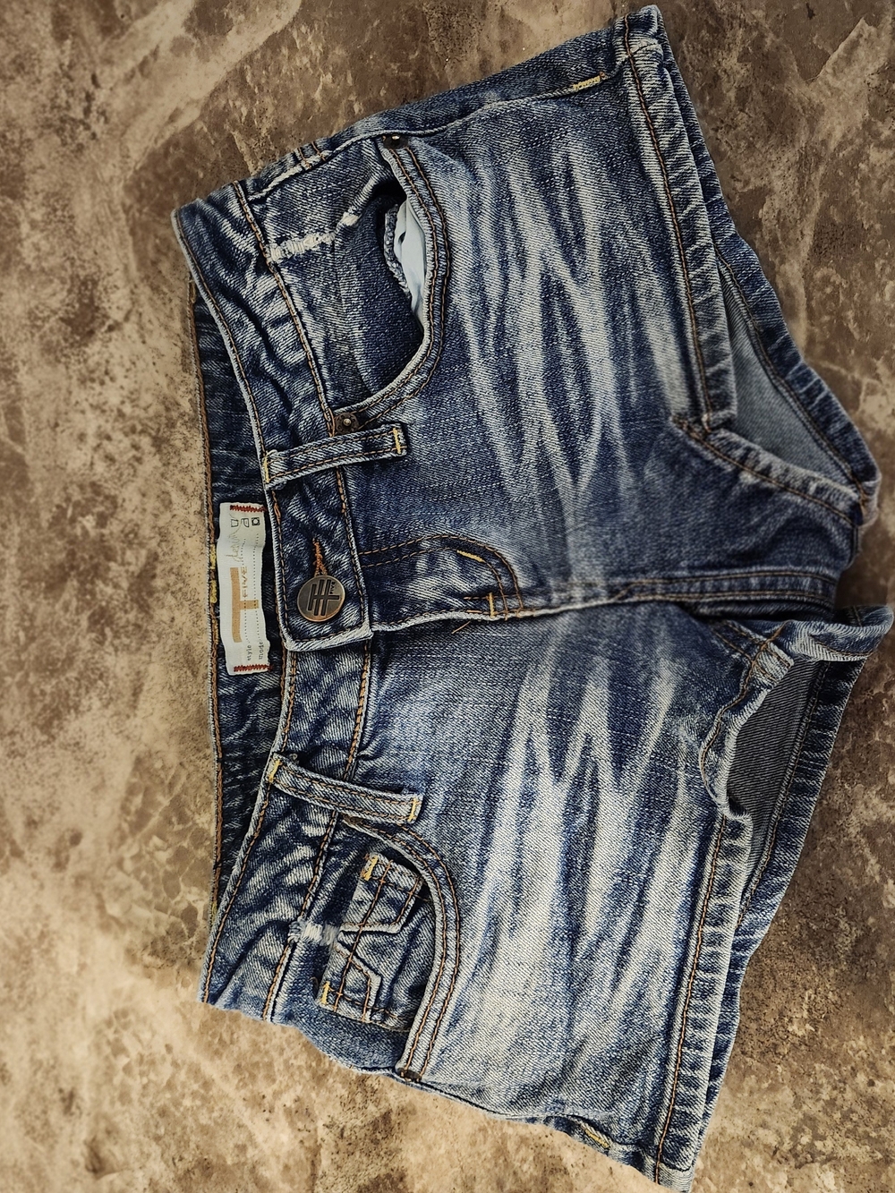 Casual Women's Blue Washed Denim Shorts
